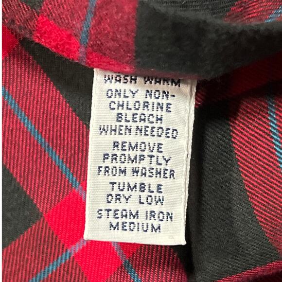 Ralph Lauren Size XL Plaid Short Sleeve Flannel Button Up Shirt Red Black Preppy - Picture 4 of 6